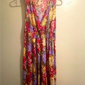 Noble U Floral Multicolor Sleeveless Dress